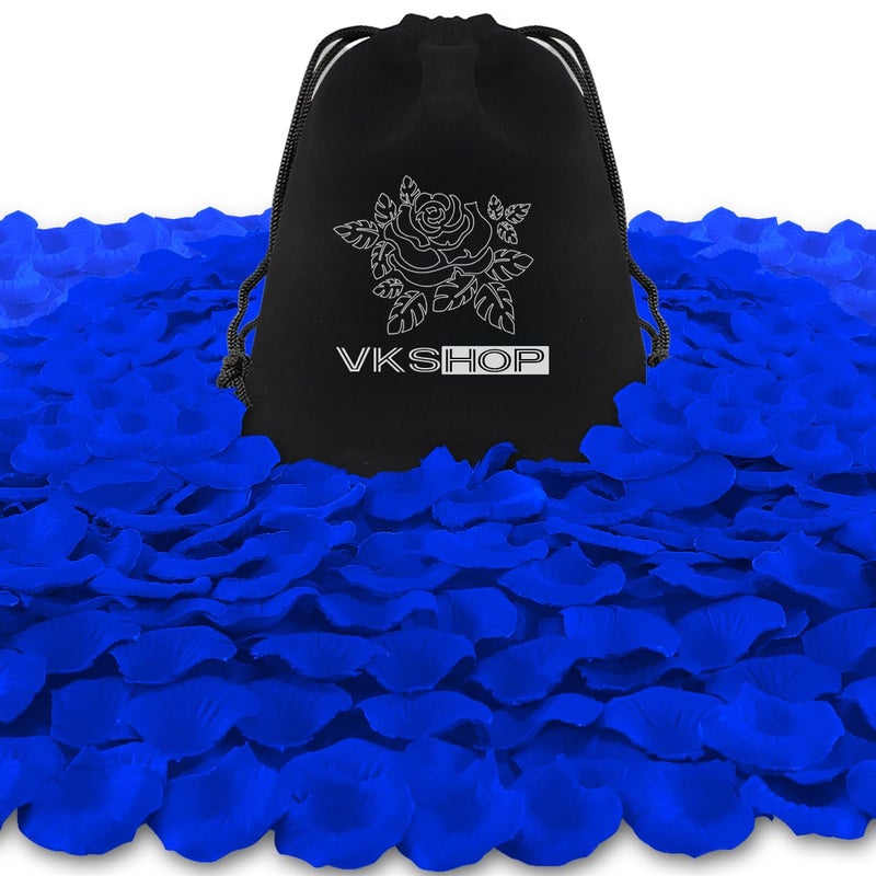 VKshop 4500 Pack Blue Rose Petals,Artificial Roses Flower Petals for Romantic Night,Valentine's Day and Weddings - Image 1